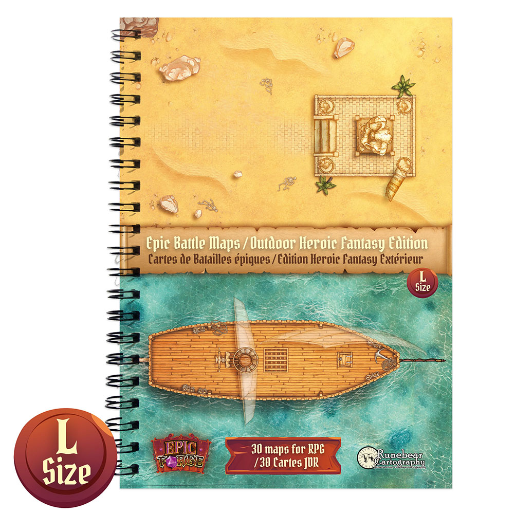 Livre plateau de jeu : extérieur Heroic Fantasy (A4)