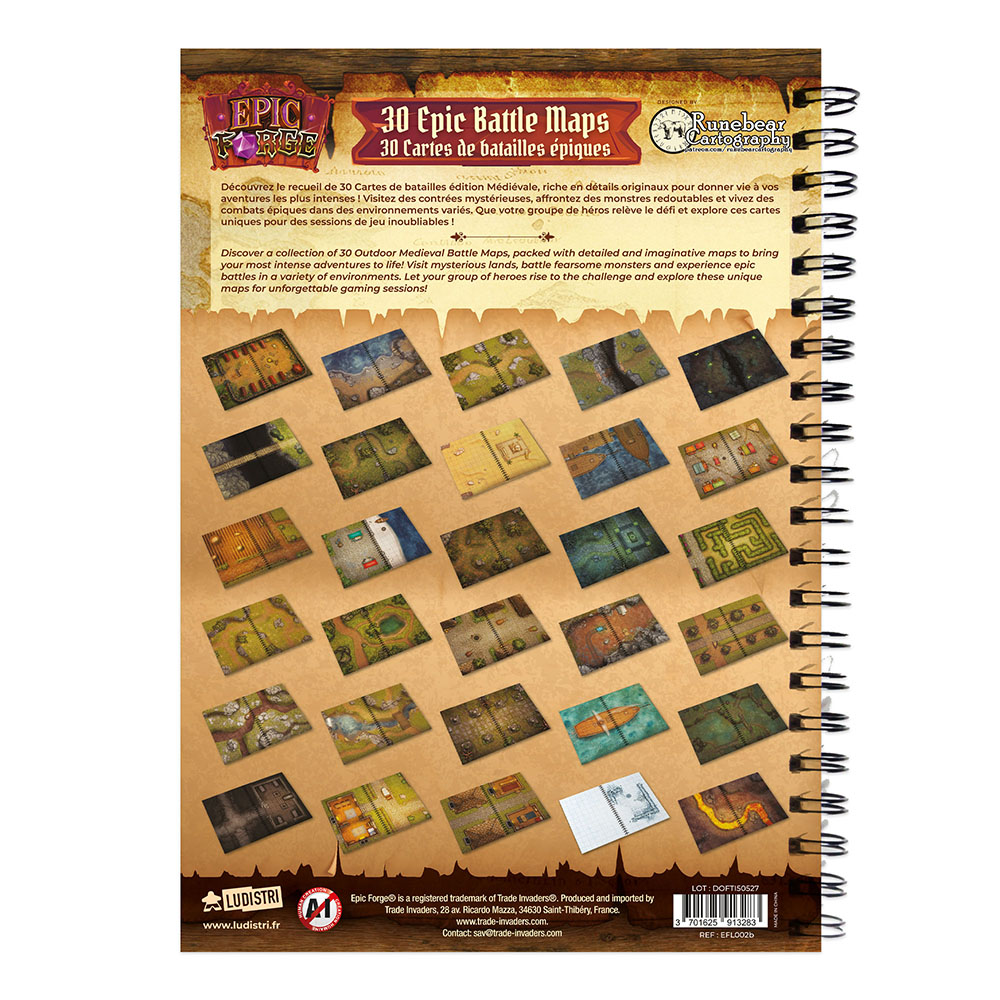 Livre plateau de jeu : extérieur Heroic Fantasy (A4)