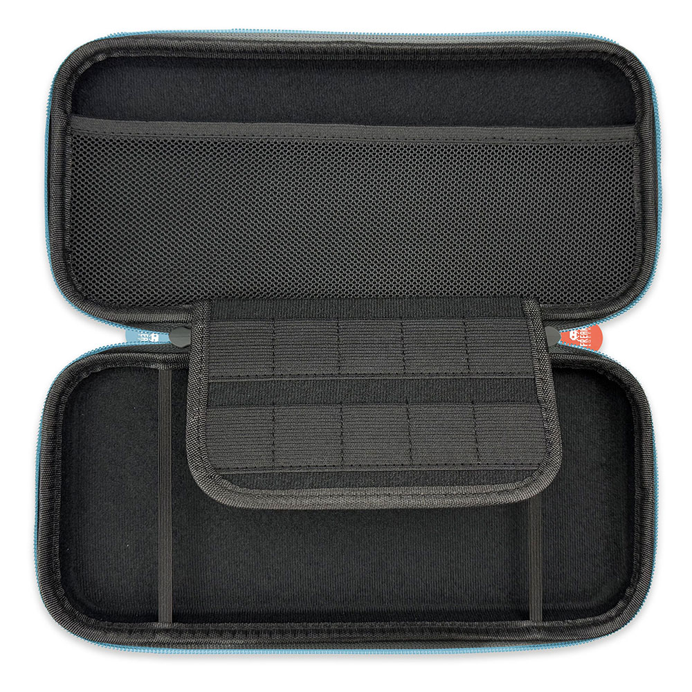 Switch 2 - Sacoche de transport bleu et corail