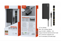 Chargeur universel manuel pour PC port- 10 embouts- 90W- Câble 1.2M- AT718- Noir