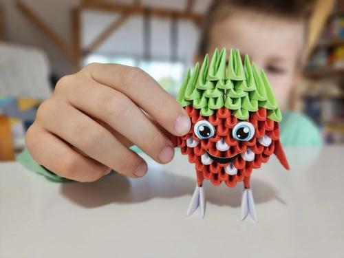 Origami 3D – Kit créatif Fraise – 76 pcs – Image 3