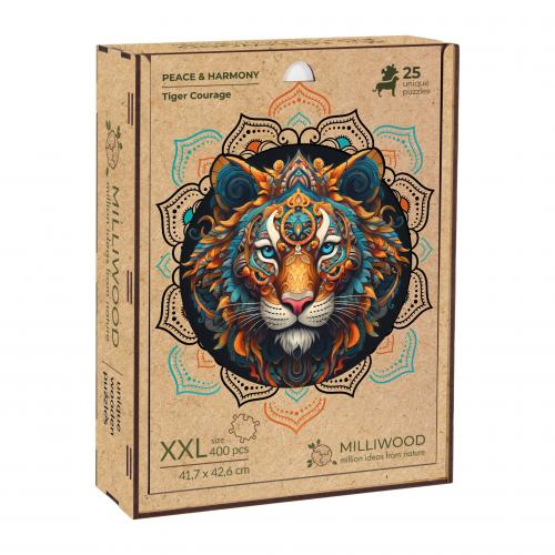 Puzzle en bois – Courage du Tigre– 400 pcs (25 pcs uniques) – Image 2
