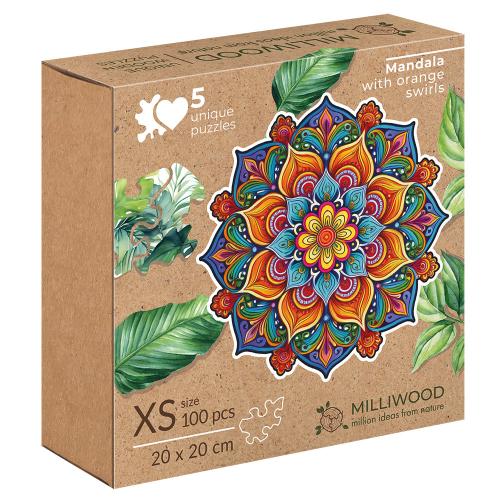 Puzzle en bois – Fleur Mandala – 100 pcs (5 pcs uniques) – Image 4