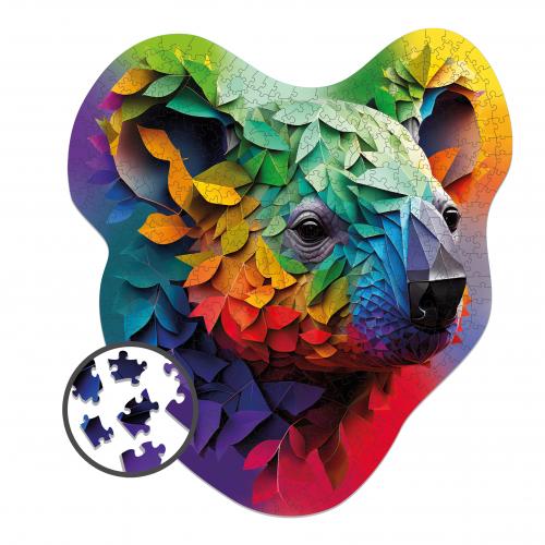 Puzzle en bois – Koala coloré – 500 pcs (25 pcs uniques)