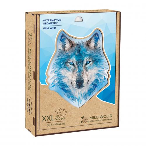 Puzzle en bois – Loup sauvage – 500 pcs (25 pcs uniques) – Image 2