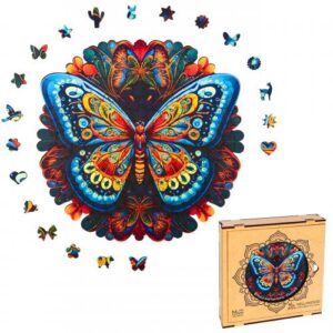 Puzzle en bois – Mandala Papillon– 206 pcs (20 pcs uniques)